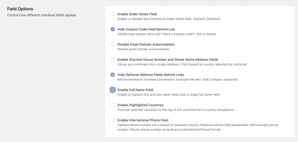 WooCommerce checkout remove fields: CheckoutWC WooCommerce checkout field options