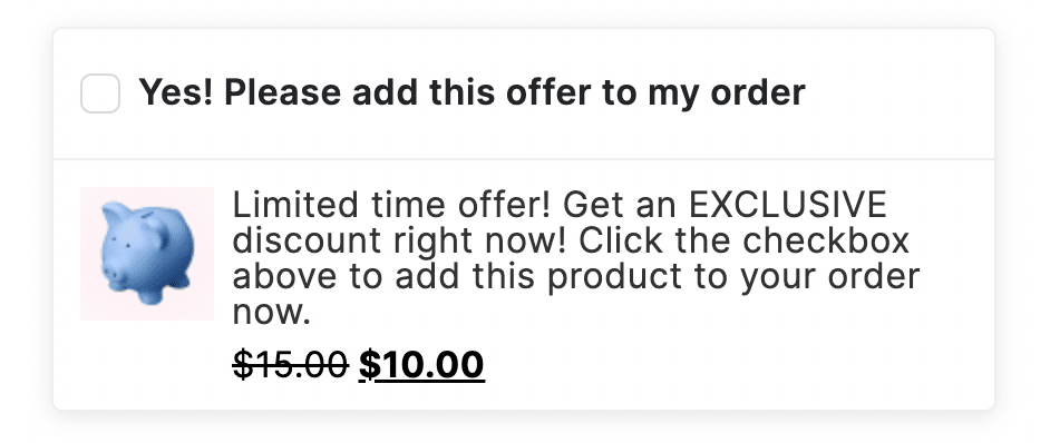 WooCommerce Order Bumps: CheckoutWC amount off example