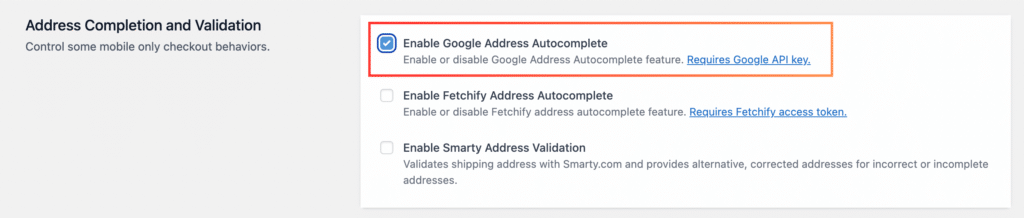 CheckoutWC Enable Google Address Autocomplete