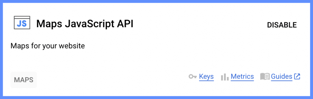 Maps JavaScript API