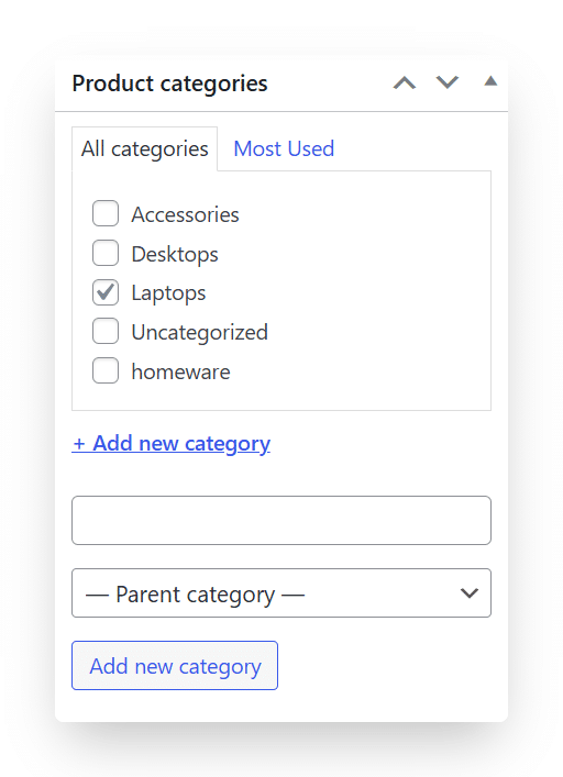 Product categories